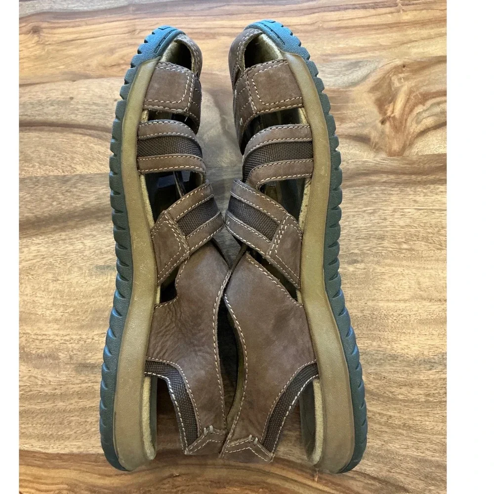 Merrell‎ Espresso Mens Brown Leather Comfort Sandals J82213 Size 11 Adjustable